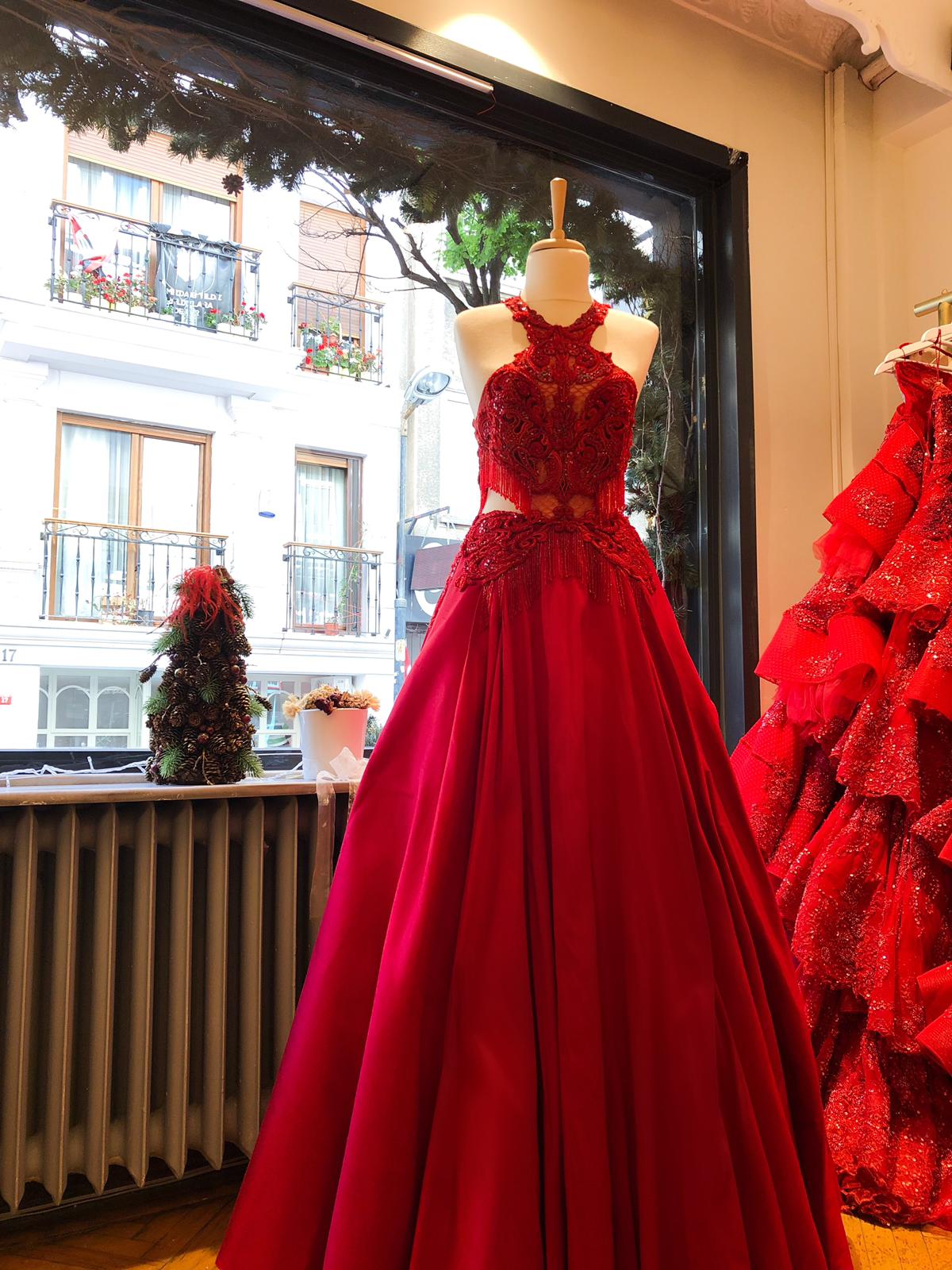 Parlak fuar maliye  Kırmızı Kına Elbisesi Kiralık - Elbise Kirala - Kırmızı Kına Elbisesi